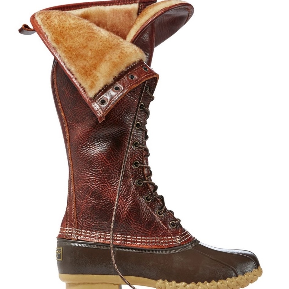 L.L. Bean Signature 16” Shearling Boots Sz 9